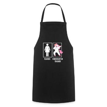 Kindergarten Teacher - Cooking Apron - black - Front - AI Model Male 185 dark (185cm)