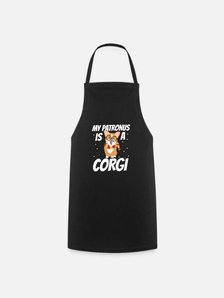 Razas de Corgis - Perro Welsh Corgi cachorro gracioso - Forklæde - sort
