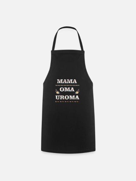 Mama Oma Uroma Jackpot - Kochschürze - Schwarz