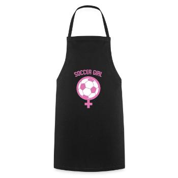 le football féminin - Tablier de cuisine - noir - Devant - AI Model Male 185 dark (185cm)