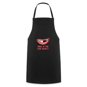 Eishockey - Kochschürze - Schwarz - Vorne - AI Model Male 185 dark (185cm)