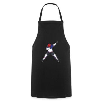 Eishockey - Kochschürze - Schwarz - Vorne - AI Model Male 185 dark (185cm)