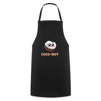 Coco nicht lustig Coconut Pun - Kochschürze - Schwarz - Vorne - AI Model Male 185 dark (185cm)
