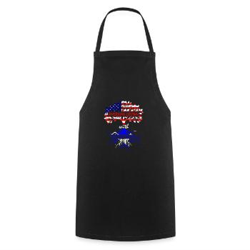 Scotland USA - Cooking Apron - black - Front - AI Model Male 185 dark (185cm)
