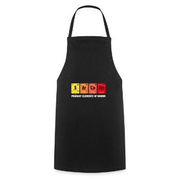 Sarcasme de chimie drôle cadeau cool cadeau - Tablier de cuisine - noir - Devant - AI Model Male 185 dark (185cm)