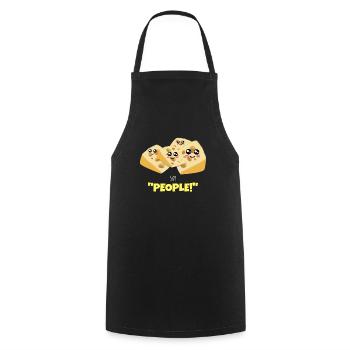 Say People Funny Cheese Pun - Cooking Apron - black - Front - AI Model Male 185 dark (185cm)