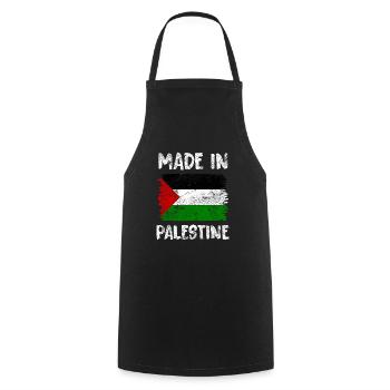 Palestine - Cooking Apron - black - Front - AI Model Male 185 dark (185cm)