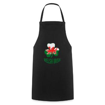 Pays de Galles Irlande - Tablier de cuisine - noir - Devant - AI Model Male 185 dark (185cm)
