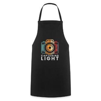 Retro Camera Flash Photographer Photo Photo Camera - Cooking Apron - black - Front - AI Model Male 185 dark (185cm)