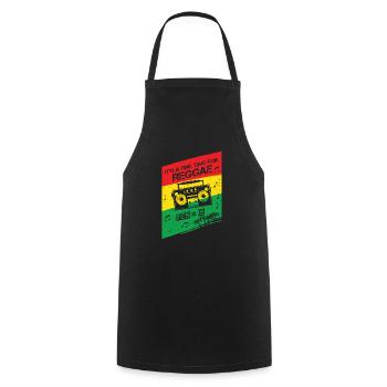 It's a good time for Reggae I Rasta music fan - Cooking Apron - black - Front - AI Model Male 185 dark (185cm)