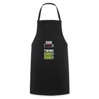 Père des jumeaux pour le meilleur papa - Tablier de cuisine - noir - Devant - AI Model Male 185 dark (185cm)