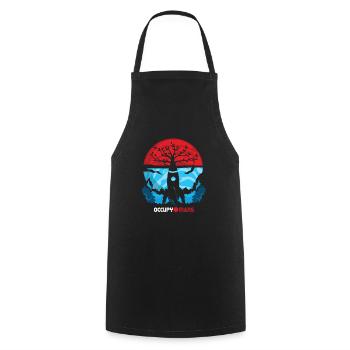 Occupy Mars Rekete Plant Cultivation Planet - Cooking Apron - black - Front - AI Model Male 185 dark (185cm)