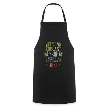 Hobby Gardener Weekend Wine - Cooking Apron - black - Front - AI Model Male 185 dark (185cm)