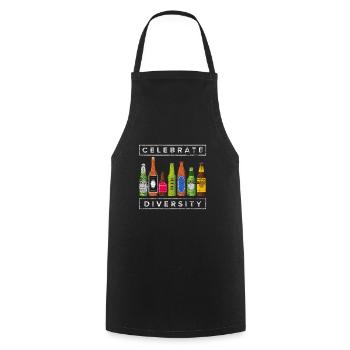 Bière bière - Tablier de cuisine - noir - Devant - AI Model Male 185 dark (185cm)