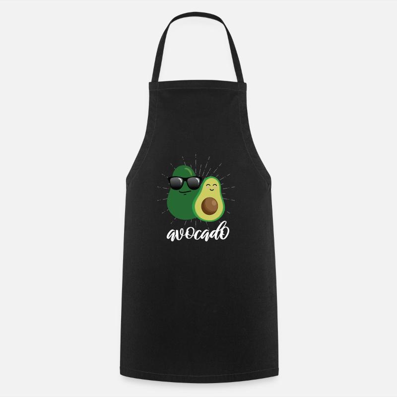 Avocado - Kochschürze - Schwarz