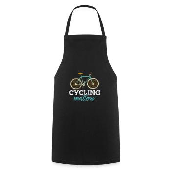To go biking - Cooking Apron - black - Front - AI Model Male 185 dark (185cm)