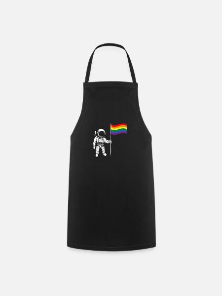 Astronaut Homo Homosexuell Pride LGBTQ Geschenk - Kochschürze - Schwarz