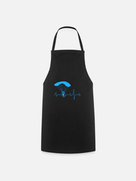 Pouls cardiaque en parapente - Tablier de cuisine - noir