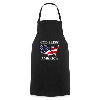 États-Unis God bless America - Tablier de cuisine - noir - Devant - AI Model Male 185 dark (185cm)