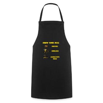 Beekeeping Honey Bee Beekeeper Pollination - Cooking Apron - black - Front - AI Model Male 185 dark (185cm)