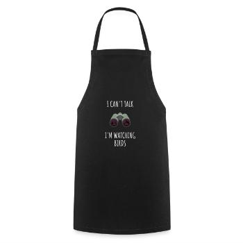 Bird Watching Birding Binoculars Birdwatcher - Cooking Apron - black - Front - AI Model Male 185 dark (185cm)