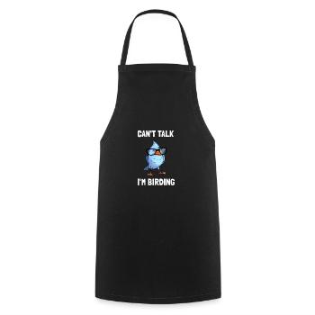 Birdwatching Birding Binoculars Birdwatcher - Cooking Apron - black - Front - AI Model Male 185 dark (185cm)