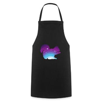 Squirrel animal - Cooking Apron - black - Front - AI Model Male 185 dark (185cm)