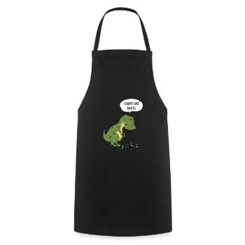 Jeu de fléchettes T-Rex Dinosboard Pun - Tablier de cuisine - noir - Devant - AI Model Male 185 dark (185cm)