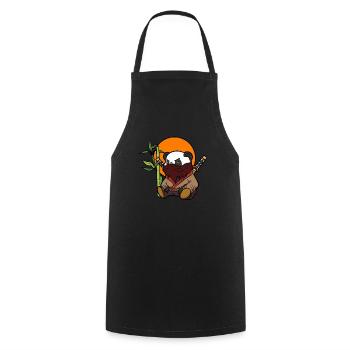 Panda Panda Ninja Kung Fu Samurai Animal Gift - Cooking Apron - black - Front - AI Model Male 185 dark (185cm)