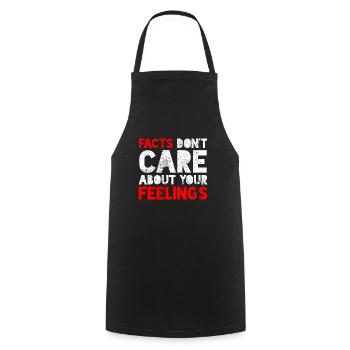 Facts Feelings Quotes Quotes Sayings Sayings - Cooking Apron - black - Front - AI Model Male 185 dark (185cm)