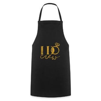 Wedding marriage proposal - Cooking Apron - black - Front - AI Model Male 185 dark (185cm)