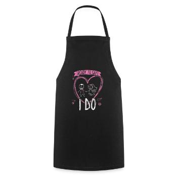 Marry bridal couple - Cooking Apron - black - Front - AI Model Male 185 dark (185cm)