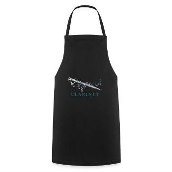 Clarinet musical instrument - Cooking Apron - black - Front - AI Model Male 185 dark (185cm)