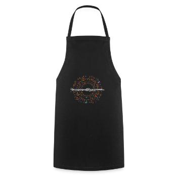 Partition clarinette - Tablier de cuisine - noir - Devant - AI Model Male 185 dark (185cm)