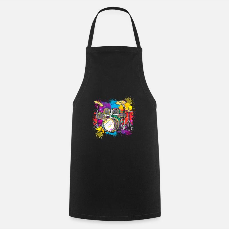 Instrument de musique à percussion - Tablier de cuisine - noir