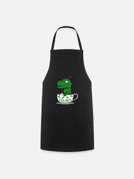 Tea Rex - Cooking Apron - black