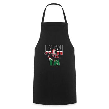 Kenya Rugby 2019 Fans Kit for Kenyan Supporters, - Cooking Apron - black - Front - AI Model Male 185 dark (185cm)