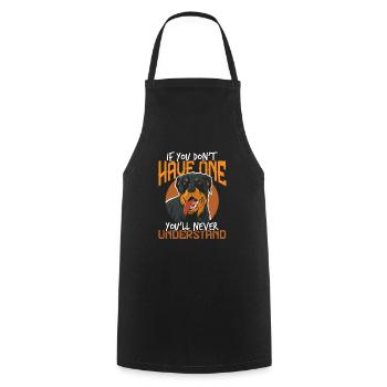 Rottweiler pet - Cooking Apron - black - Front - AI Model Male 185 dark (185cm)