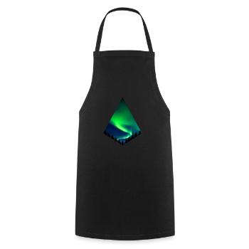Aurora Borealis - Polarlichter - Cooking Apron - black - Front - AI Model Male 185 dark (185cm)