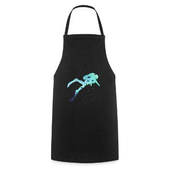 Diving Sea Creatures - Cooking Apron - black - Front - AI Model Male 185 dark (185cm)