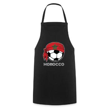 Morocco Soccer Fans Kit 2019 Football Supporters, - Cooking Apron - black - Front - AI Model Male 185 dark (185cm)