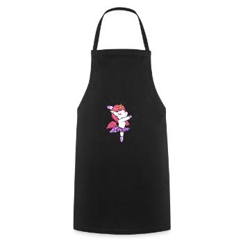 unicorn ballet gift - Cooking Apron - black - Front - AI Model Male 185 dark (185cm)