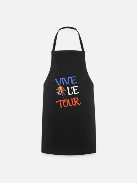 Vive Le Tour Radrennliebhaber - Kochschürze - Schwarz