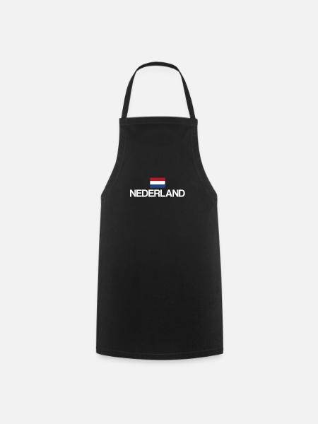 Nederland | Pays-Bas, Hollande, Néerlandais - Tablier de cuisine - noir