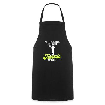 Je vais vous donner le tennis en jouant au tennis - Tablier de cuisine - noir - Devant - AI Model Male 185 dark (185cm)