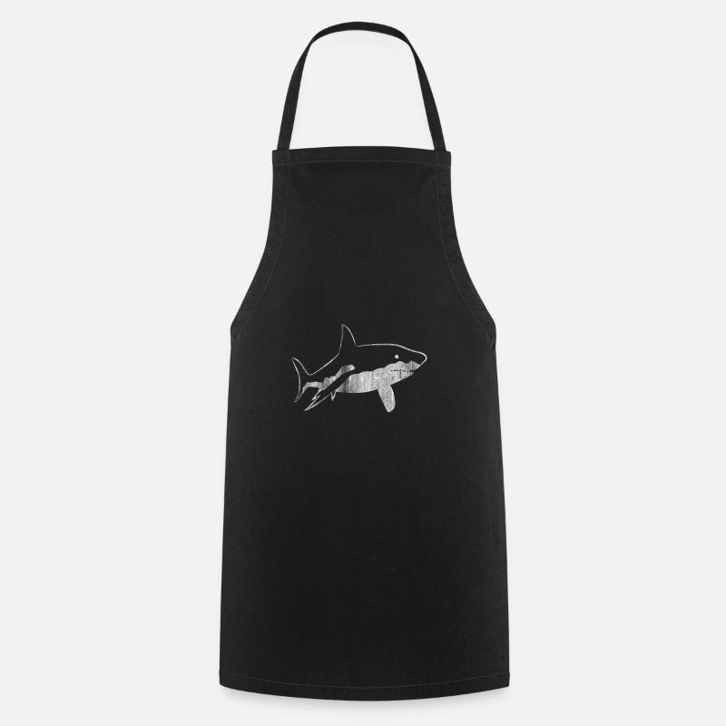 requin - Tablier de cuisine - noir