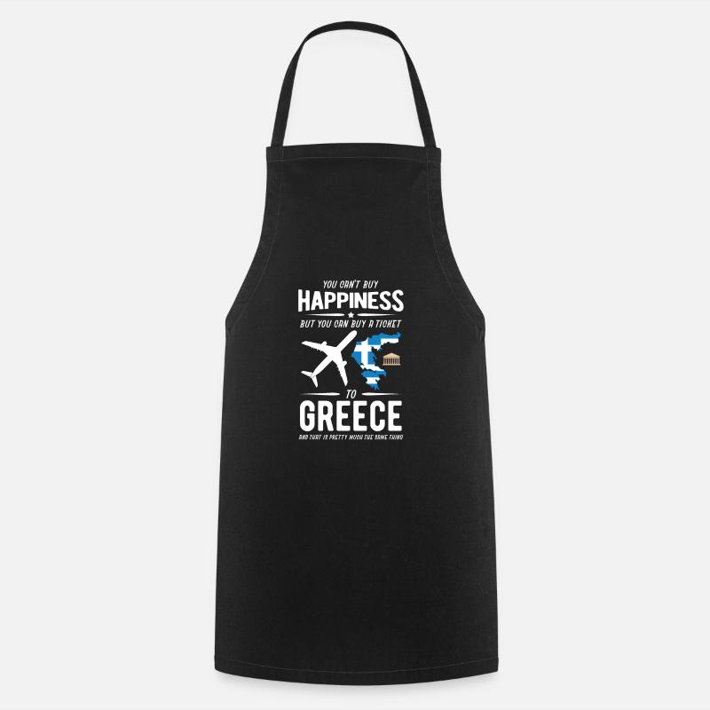 Greece - Cooking Apron - black
