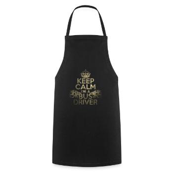 Keep Calm I'm a Bus Driver - Kochschürze - Schwarz - Vorne - AI Model Male 185 dark (185cm)