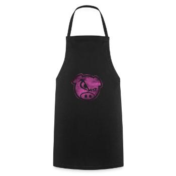 Badass Pig Bad pig in pink gift - Cooking Apron - black - Front - AI Model Male 185 dark (185cm)