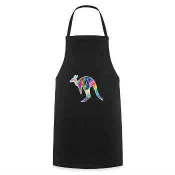 Kangourou sautillant - Tablier de cuisine - noir - Devant - AI Model Male 185 dark (185cm)